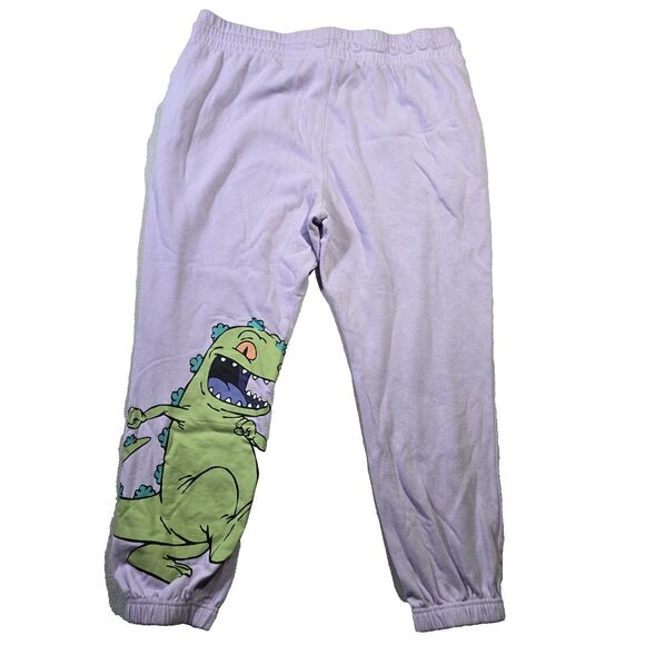 Rugrats Jogger Pants Woman XXL Purple Graphics Pull On Pockets Y2K - Picture 11 of 15